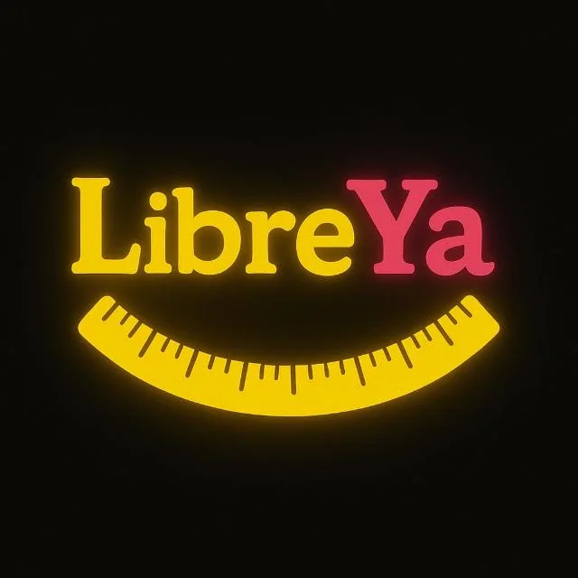 Logo de LibreYa: una regla que forma una sonrisa