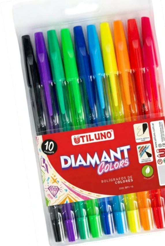 Bolígrafos Diamant de colores