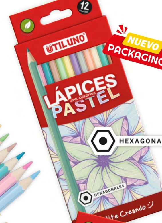 Lápices de colores pastel