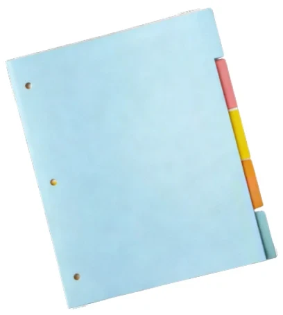Separadores de papel escolares