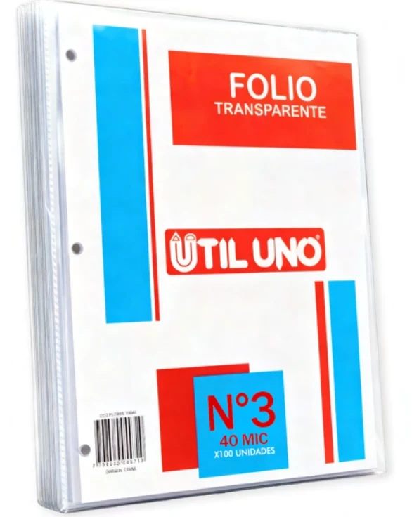Folio transparente escolar fino