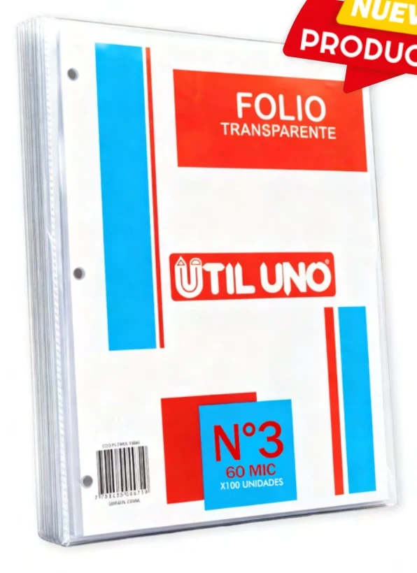 Folio transparente escolar reforzado