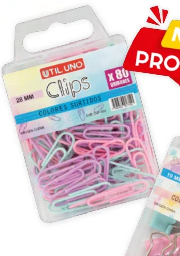 Clips de colores surtidos